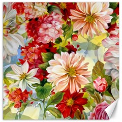 Painted Flowers Texture, Floral Background Canvas 12  X 12  by nateshop