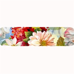 Painted Flowers Texture, Floral Background Large Bar Mat by nateshop