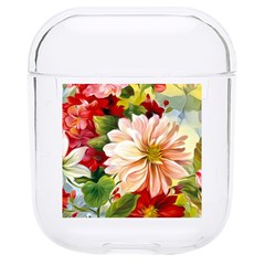 Painted Flowers Texture, Floral Background Hard Pc Airpods 1/2 Case by nateshop