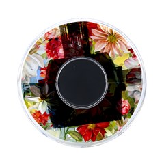 Painted Flowers Texture, Floral Background On-the-go Memory Card Reader by nateshop