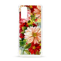 Painted Flowers Texture, Floral Background Samsung Galaxy S20 6 2 Inch Tpu Uv Case by nateshop