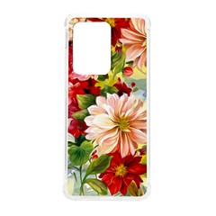 Painted Flowers Texture, Floral Background Samsung Galaxy S20 Ultra 6 9 Inch Tpu Uv Case by nateshop