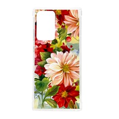 Painted Flowers Texture, Floral Background Samsung Galaxy Note 20 Ultra Tpu Uv Case by nateshop