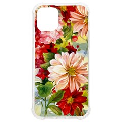 Painted Flowers Texture, Floral Background Iphone 12/12 Pro Tpu Uv Print Case by nateshop