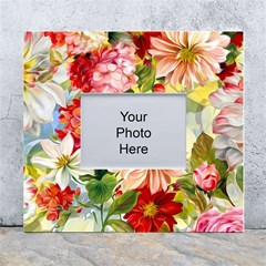 Painted Flowers Texture, Floral Background White Wall Photo Frame 5  X 7  by nateshop