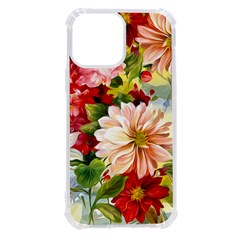 Painted Flowers Texture, Floral Background Iphone 13 Pro Max Tpu Uv Print Case by nateshop