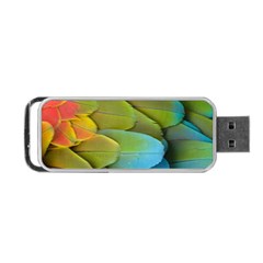 Parrot Feathers Texture Feathers Backgrounds Portable Usb Flash (one Side) by nateshop