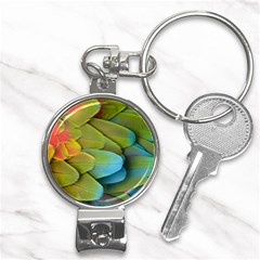 Parrot Feathers Texture Feathers Backgrounds Nail Clippers Key Chain by nateshop