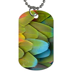 Parrot Feathers Texture Feathers Backgrounds Dog Tag (one Side) by nateshop