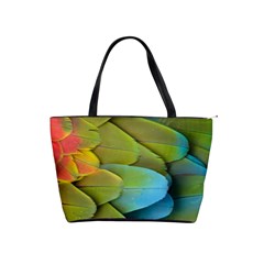 Parrot Feathers Texture Feathers Backgrounds Classic Shoulder Handbag by nateshop