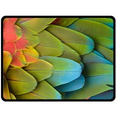 Parrot Feathers Texture Feathers Backgrounds Fleece Blanket (large) by nateshop