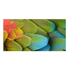 Parrot Feathers Texture Feathers Backgrounds Satin Shawl 45  X 80  by nateshop