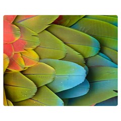 Parrot Feathers Texture Feathers Backgrounds Premium Plush Fleece Blanket (medium) by nateshop