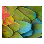 Parrot Feathers Texture Feathers Backgrounds Premium Plush Fleece Blanket (Large) 80 x60  Blanket Front