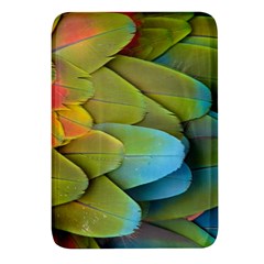 Parrot Feathers Texture Feathers Backgrounds Rectangular Glass Fridge Magnet (4 Pack) by nateshop