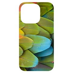 Parrot Feathers Texture Feathers Backgrounds Iphone 14 Pro Black Uv Print Case by nateshop