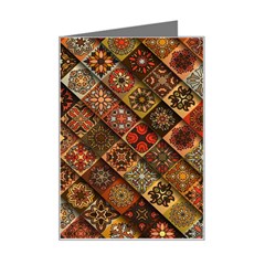 Pattern, Abstract, Texture, Mandala Mini Greeting Card by nateshop