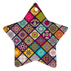 Pattern, Colorful, Floral, Patter, Texture, Tiles Ornament (star)