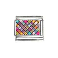 Pattern, Colorful, Floral, Patter, Texture, Tiles Italian Charm (9mm) by nateshop