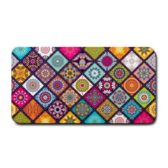 Pattern, Colorful, Floral, Patter, Texture, Tiles Medium Bar Mat