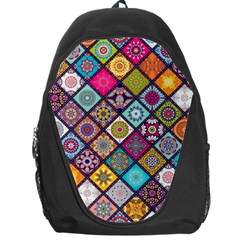 Pattern, Colorful, Floral, Patter, Texture, Tiles Backpack Bag by nateshop