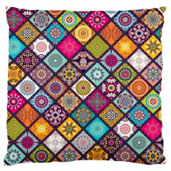 Pattern, Colorful, Floral, Patter, Texture, Tiles Standard Premium Plush Fleece Cushion Case (one Side) by nateshop