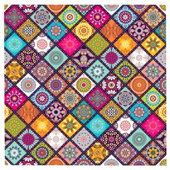 Pattern, Colorful, Floral, Patter, Texture, Tiles Wooden Puzzle Square