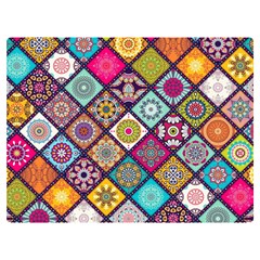 Pattern, Colorful, Floral, Patter, Texture, Tiles Premium Plush Fleece Blanket (extra Small) by nateshop