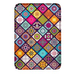 Pattern, Colorful, Floral, Patter, Texture, Tiles Rectangular Glass Fridge Magnet (4 Pack) by nateshop