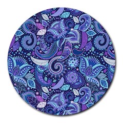 Patterns, Doodles, Pattern, Colorful, Textu Round Mousepad by nateshop