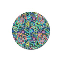 Patterns, Green Background, Texture, Hd Wallpaper Magnet 3  (round) by nateshop