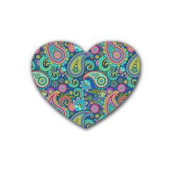 Patterns, Green Background, Texture, Hd Wallpaper Rubber Coaster (heart) by nateshop