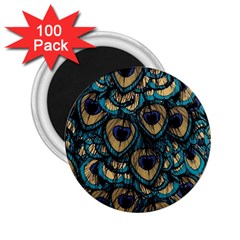 Peacock Feathers, Bird, Spirituality, Symbol, Spiritual, 2 25  Magnets (100 Pack)  by nateshop