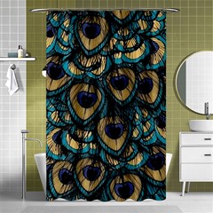 Peacock Feathers, Bird, Spirituality, Symbol, Spiritual, Shower Curtain 48  X 72  (small)  by nateshop