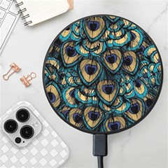 Peacock Feathers, Bird, Spirituality, Symbol, Spiritual, Wireless Fast Charger(black) by nateshop