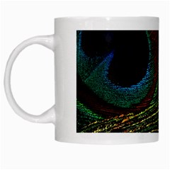 Peacock Feathers, Feathers, Peacock Nice White Mug by nateshop