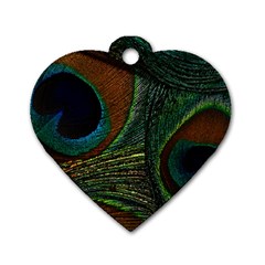 Peacock Feathers, Feathers, Peacock Nice Dog Tag Heart (two Sides) by nateshop