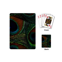 Peacock Feathers, Feathers, Peacock Nice Playing Cards Single Design (mini) by nateshop