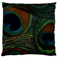 Peacock Feathers, Feathers, Peacock Nice Large Premium Plush Fleece Cushion Case (one Side) by nateshop