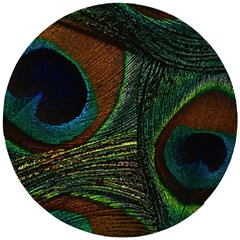 Peacock Feathers, Feathers, Peacock Nice Wooden Puzzle Round by nateshop