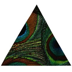 Peacock Feathers, Feathers, Peacock Nice Wooden Puzzle Triangle by nateshop