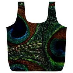 Peacock Feathers, Feathers, Peacock Nice Full Print Recycle Bag (xxl) by nateshop