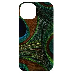 Peacock Feathers, Feathers, Peacock Nice Iphone 14 Black Uv Print Case by nateshop