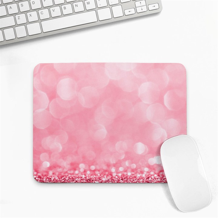 Pink Glitter Background Small Mousepad