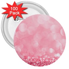 Pink Glitter Background 3  Buttons (100 Pack) 