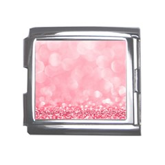 Pink Glitter Background Mega Link Italian Charm (18mm) by nateshop