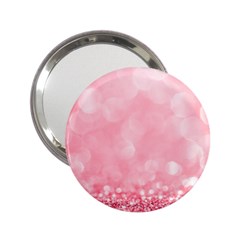 Pink Glitter Background 2 25  Handbag Mirrors by nateshop