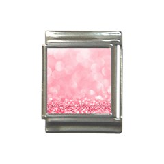 Pink Glitter Background Italian Charm (13mm) by nateshop