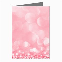 Pink Glitter Background Greeting Card by nateshop