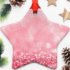 Pink Glitter Background Star Ornament (two Sides) by nateshop